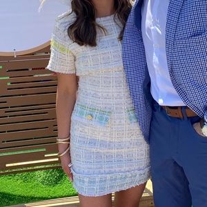 White & multi-color dress. Size small.